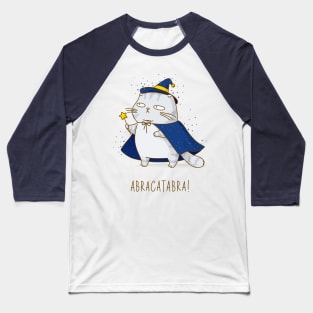 ABRACATABRA!, Cute cat with magic wand Baseball T-Shirt